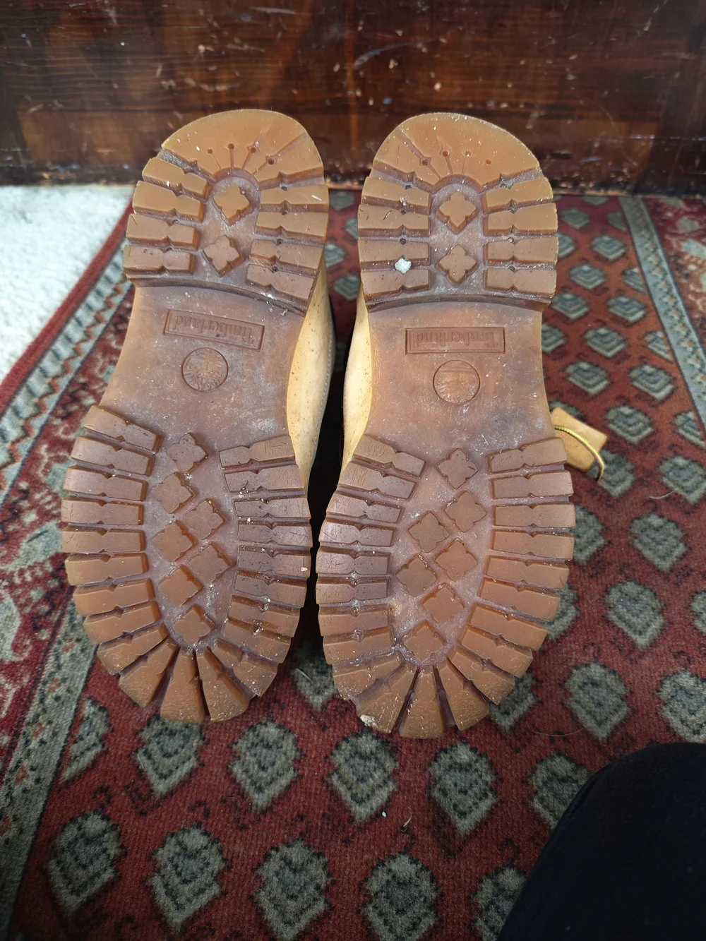 Timberland Wheat/Tan Work Boots with Black Collar